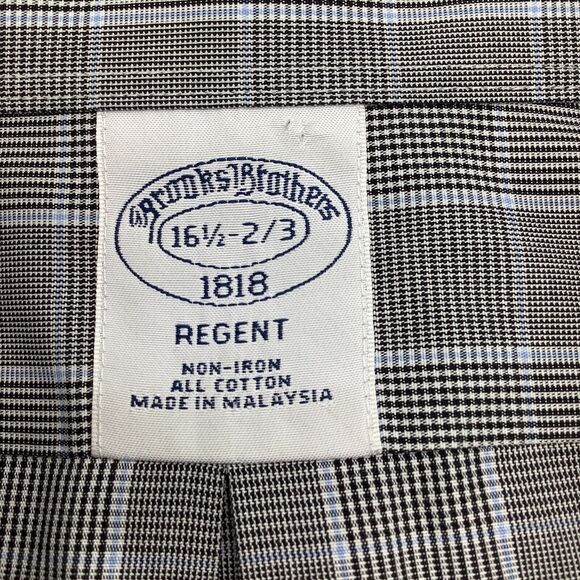 Brooks Brothers 1818‎ Regent Mens Long Sleeve Button Shirt Size 16.5 2/3 - Picture 4 of 6